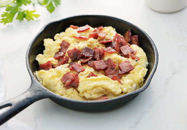 Maple Bacon and Free-Range Eggs Scramble