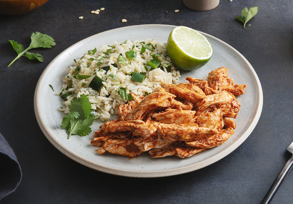 Chicken Asado with Green Chile Rice
