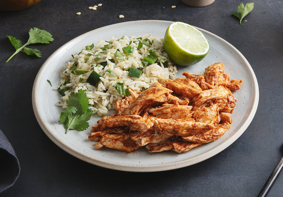 Chicken Asado with Green Chile Rice