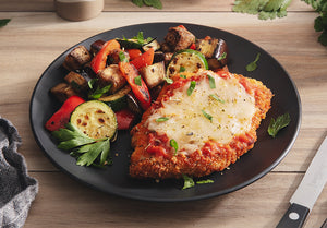 Chicken Parmesan with Oven-Baked Italian Vegetables