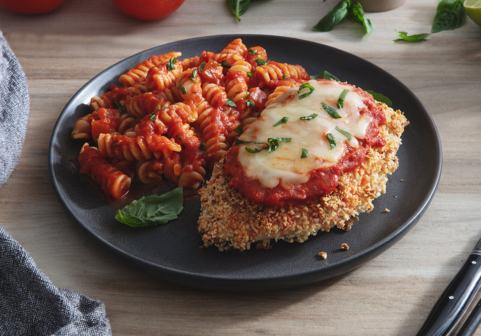 Chicken Parmesan with Pasta Pomodoro