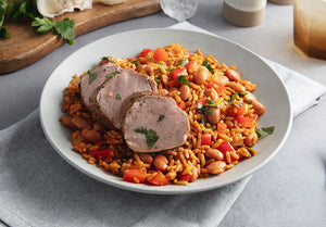 Cuban Mojo Pork Tenderloin with Rice and Beans