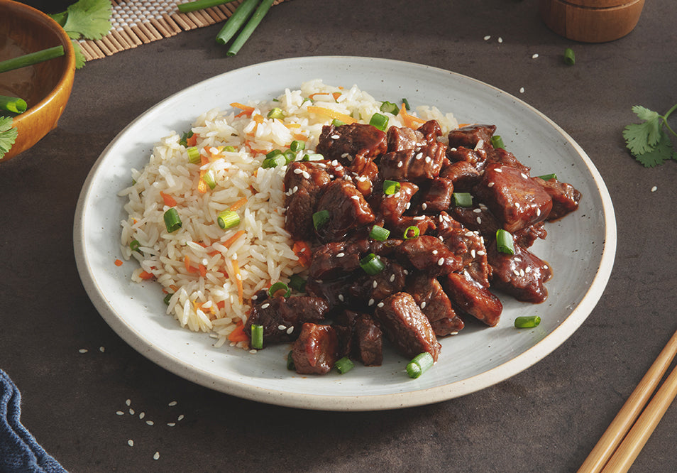 Hibachi Steak and Rice with Japanese BBQ Sauce