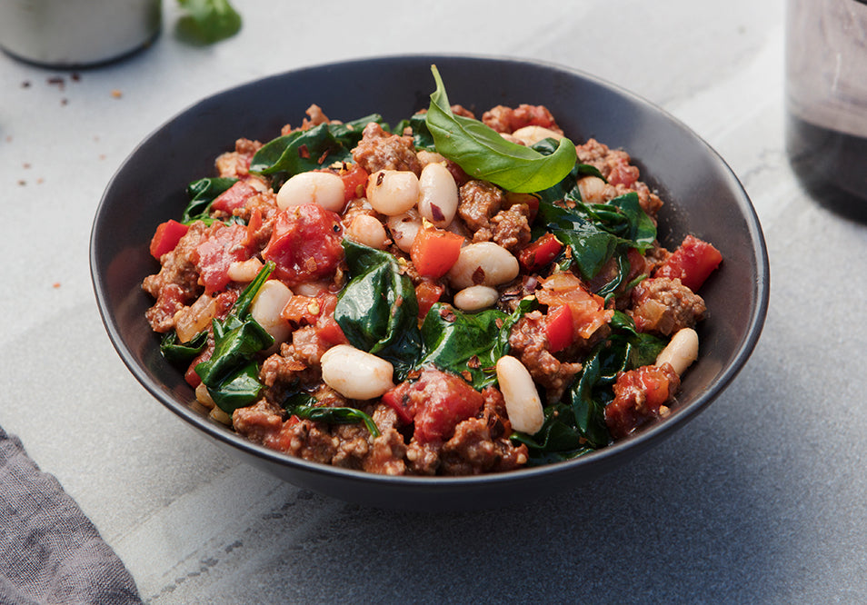 Italian Grass-Fed Beef and White Bean Bowl