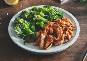 Kansas City BBQ Chicken with Lemon Parmesan Broccoli