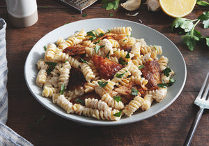 Lemon Pepper Chicken with Creamy Parmesan Pasta