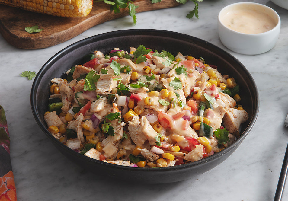 Low Carb Queso Chicken Bowl