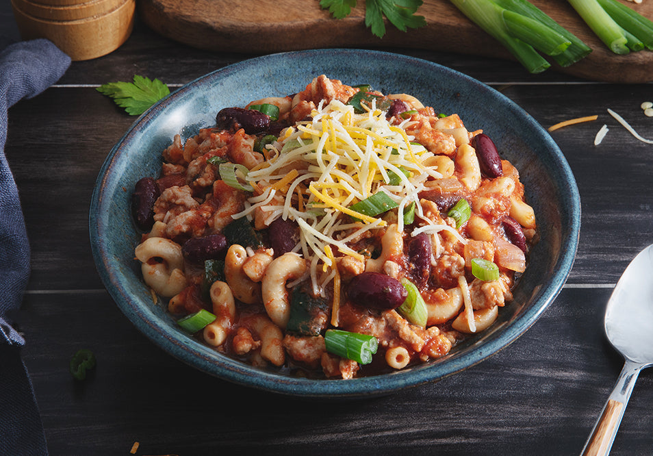 Organic, Free-Range Turkey Chili Mac