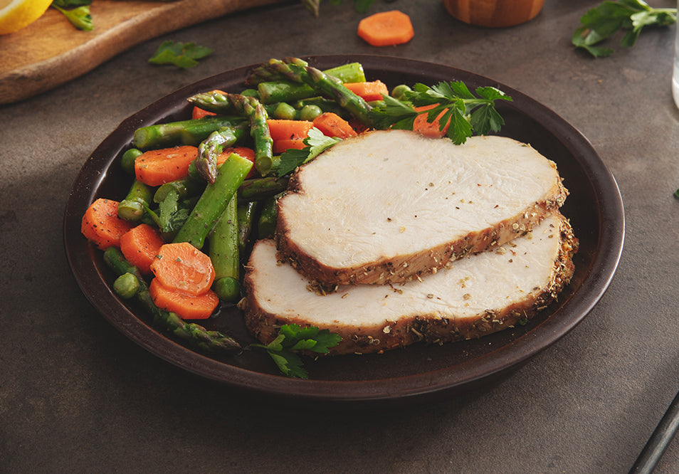 Oven Roasted Turkey with Lemon Vinaigrette Vegetables