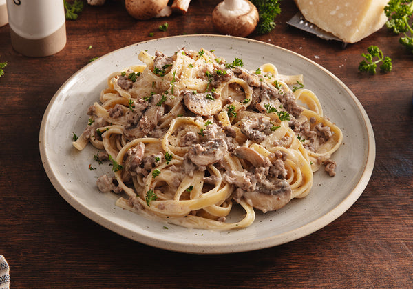 Savory Beef Stroganoff with Linguine