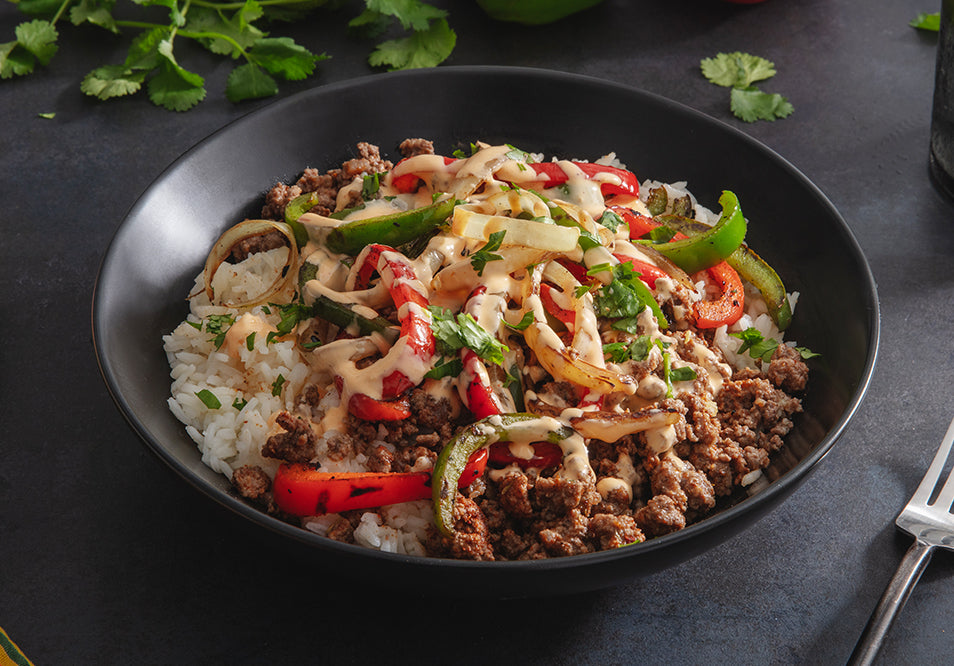 Taco Beef Bowl Chipotle Crema