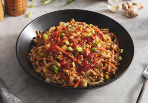 Zesty Egg Roll Bowl with Sweet Chili Sauce