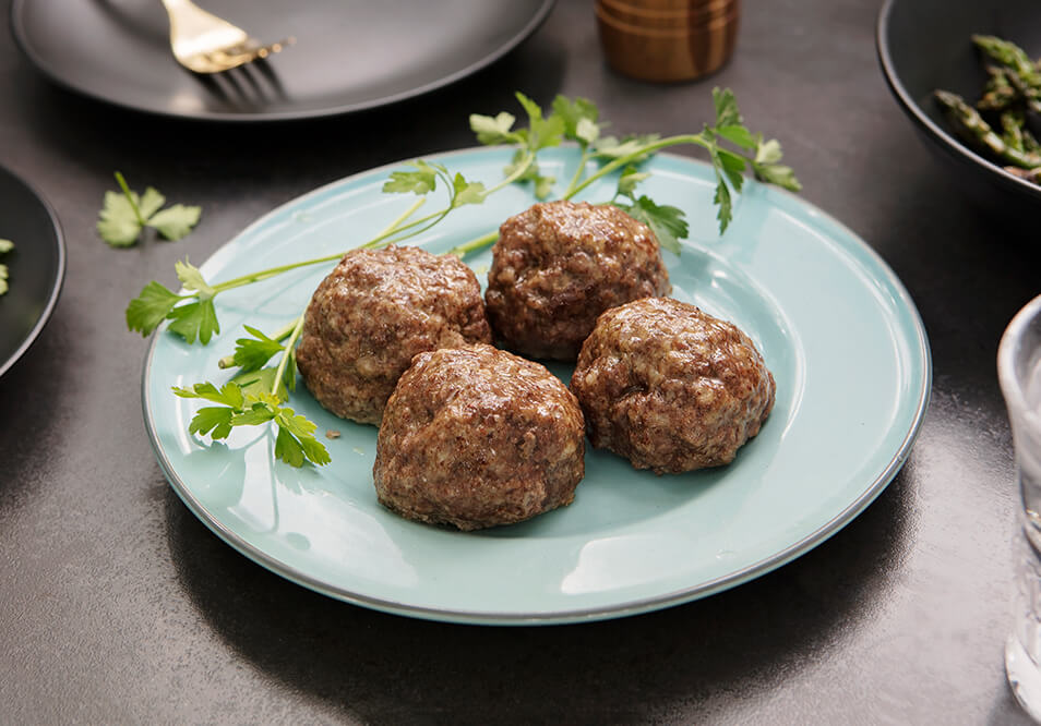 2 Servings Baked Grass-Fed Beef Meatballs