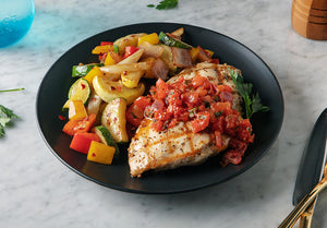 Bruschetta Chicken with Balsamic Vegetable Medley