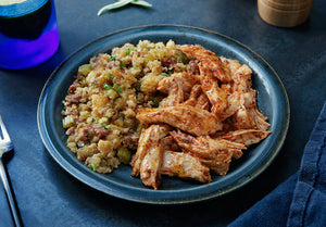 Cajun Pulled Turkey with Southern Cornbread Dressing