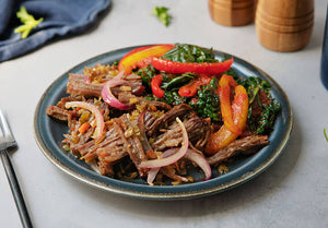 Chicago-Style Shredded Grass-Fed Beef with Italian Kale and Peppers