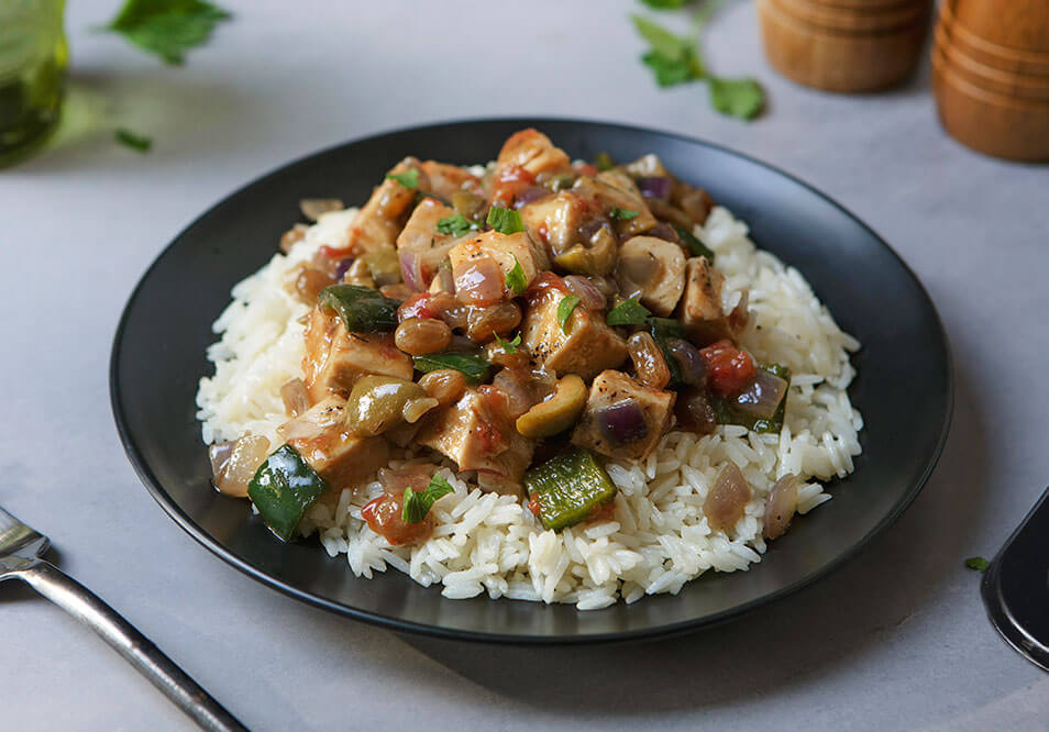 Chicken Veracruz Rice Bowl