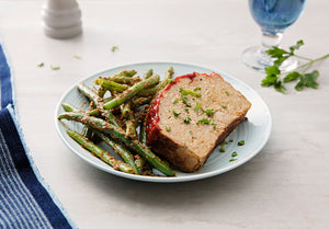 Southwest Free-Range Turkey Meatloaf and Green Beans with Pumpkin Seed Pesto