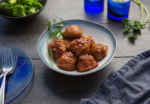 Family Style BBQ Chicken Meatballs