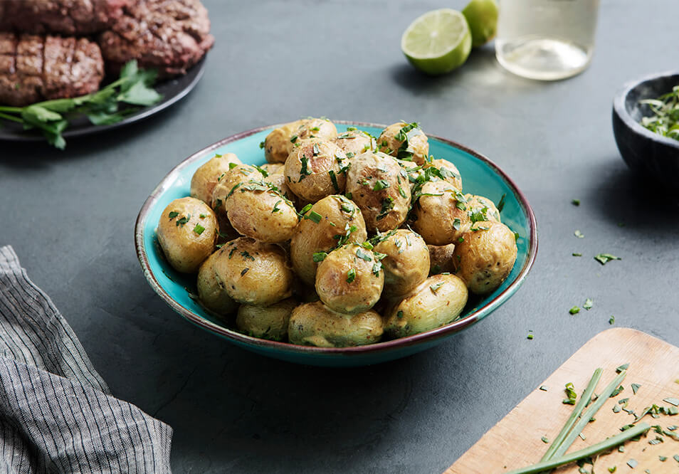 Family Style Mustard Aioli Grilled Potatoes