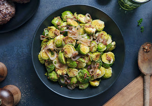 Family Style Roasted Dijon Mustard Brussels Sprouts