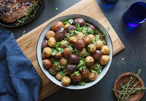 Family Style Oven-Roasted Tricolor Potatoes