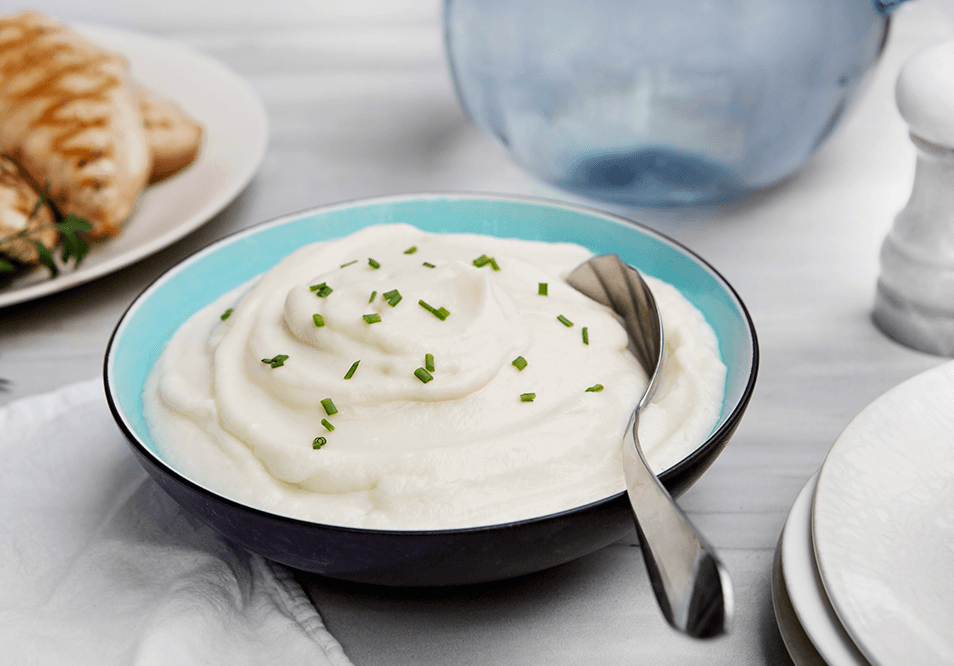 Family Style Garlic Mashed Cauliflower