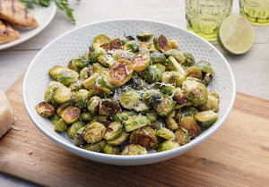 Family Style Parmesan Roasted Brussels Sprouts