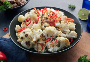 Family Style Roasted Cauliflower, Capers and Chilies