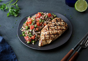 Garlic Chicken with Heirloom Rice Pilaf