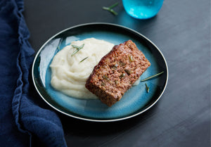 Grass-Fed Beef Mighty Meatloaf with Garlic Mashed Cauliflower