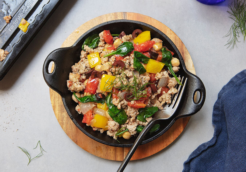 Mediterranean Organic Turkey and Veggie Skillet