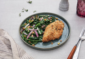 Italian Breaded Chicken and Sicilian Style Kale