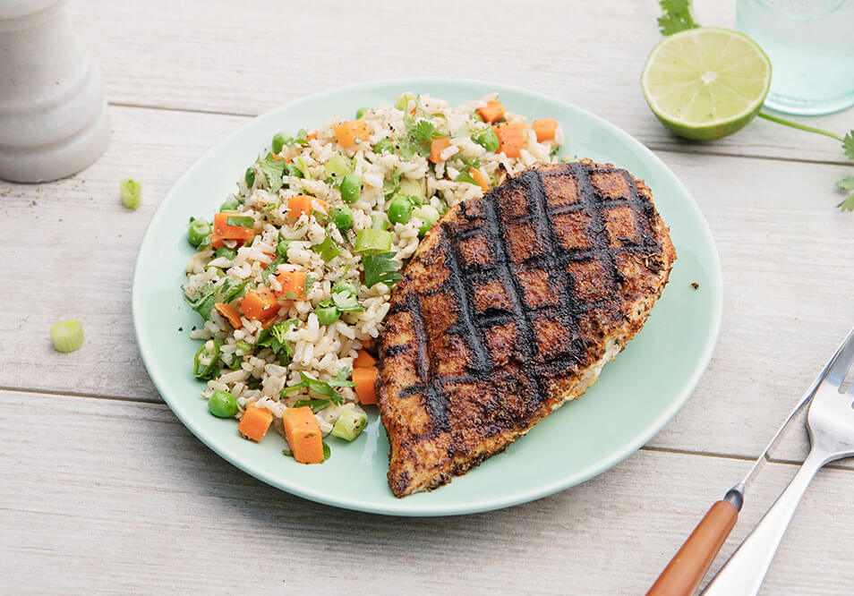 Jerk Chicken and Black Pepper Rice