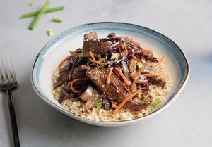 Korean BBQ Grass-Fed Beef and Brown Rice Bowl