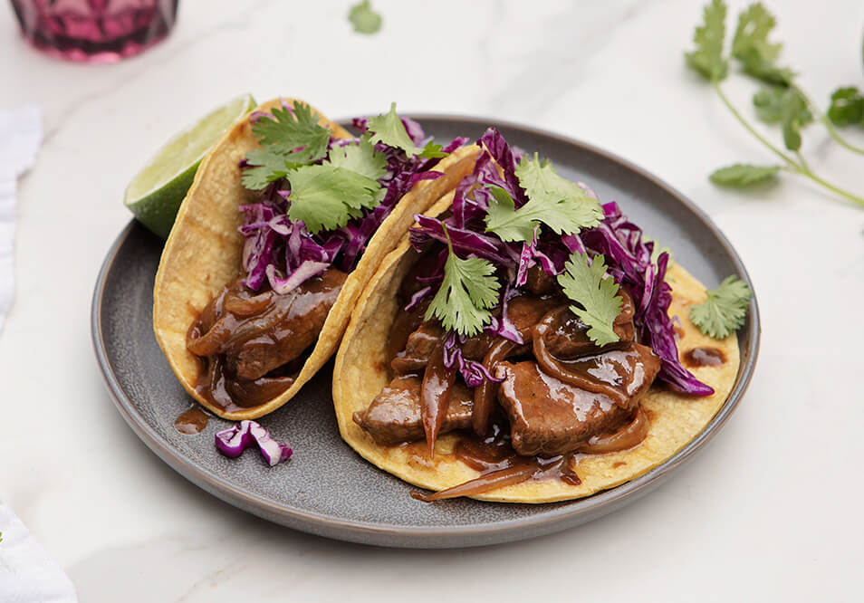 Korean Style BBQ Grass-Fed Beef Tacos