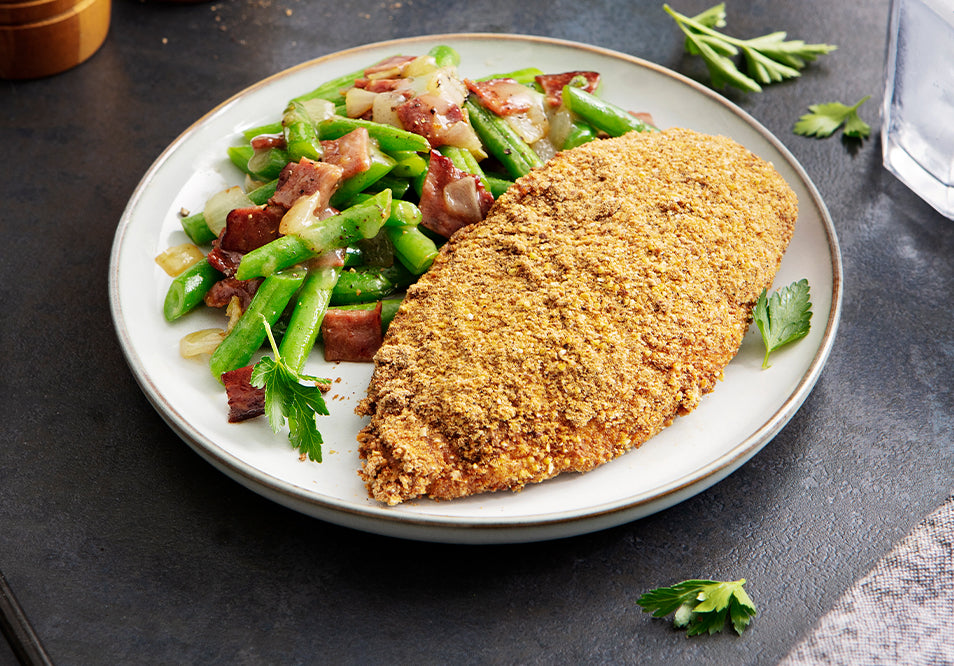 Low Carb Southern 'Fried' Chicken with Country Green Beans