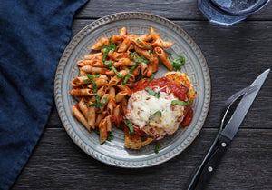 Oven-Baked Chicken Parmesan with Pasta al Pomodoro