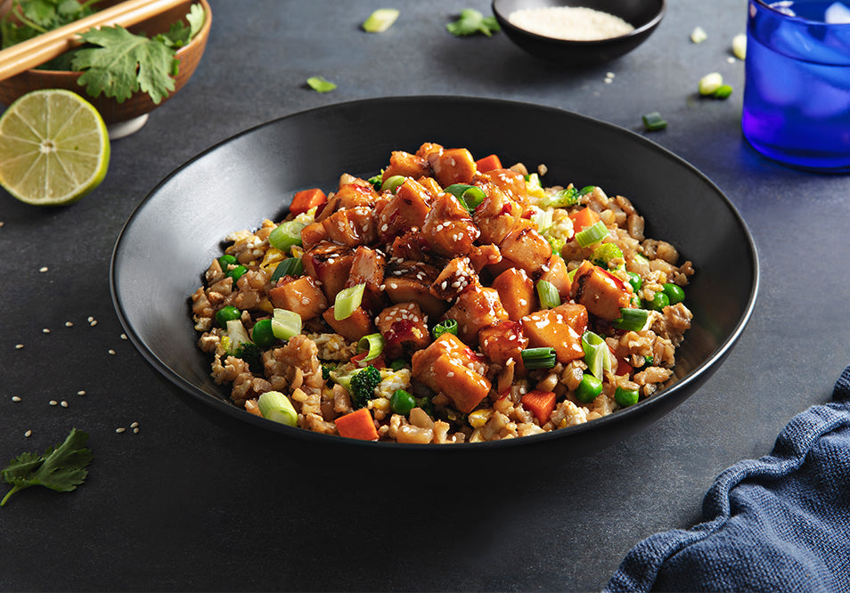 General Tso's Chicken with Fried Cauliflower Rice
