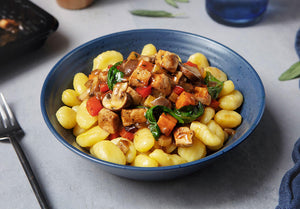 Roasted Vegetable and Chicken Ragu with Italian Potato Gnocchi