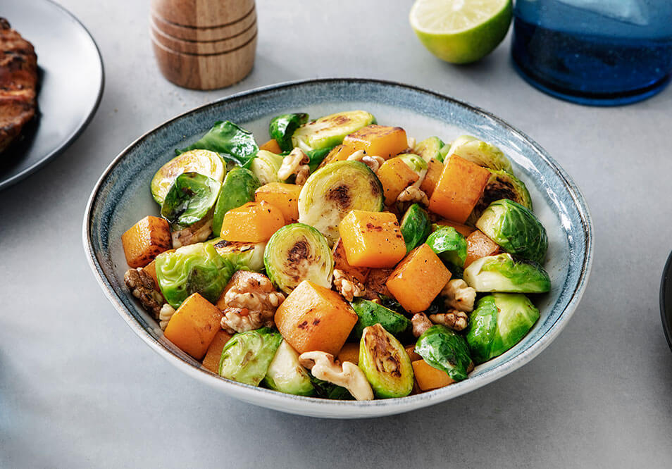 2 Servings of Roasted Squash and Brussels Sprouts