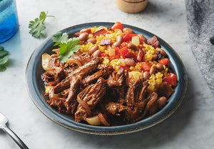 Mexican Grass-Fed Shredded Beef with Beans and Rice