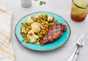 Smoked Paprika Chicken with Chickpea and Cauliflower Salad