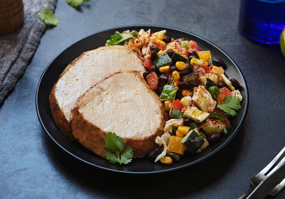 Smoked Turkey Breast with Southwest Chopped Salad