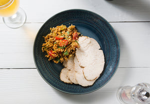 Spice Roasted Turkey Breast with Cauliflower Tabbouleh