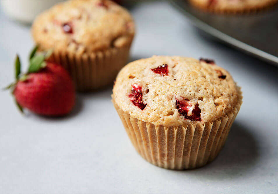 Bakery-Style Strawberry Muffin