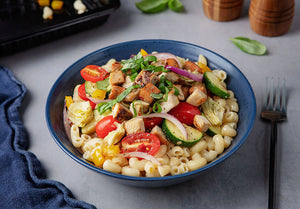 Garden-Fresh Summer Pasta with Italian Chicken and Sausage