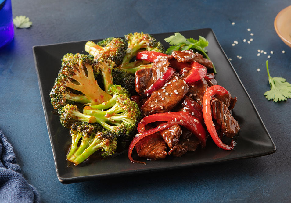 Szechuan Grass-Fed Beef Stir Fry with Bang Bang Broccoli