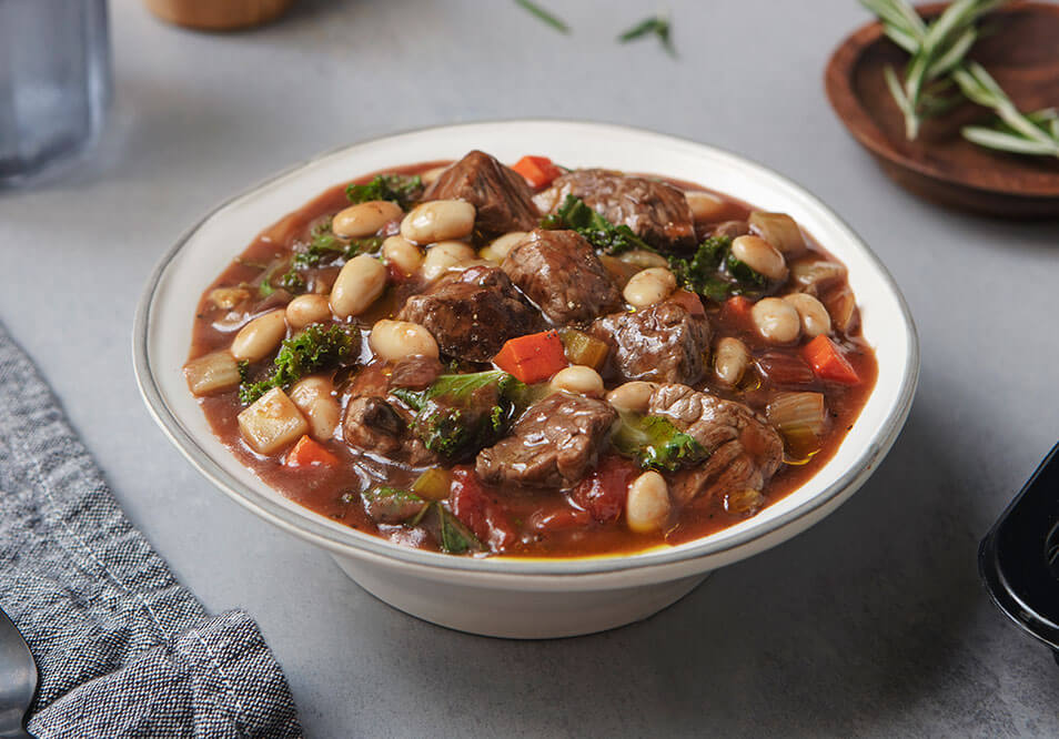 Tuscan Grass-Fed Beef and White Bean Stew