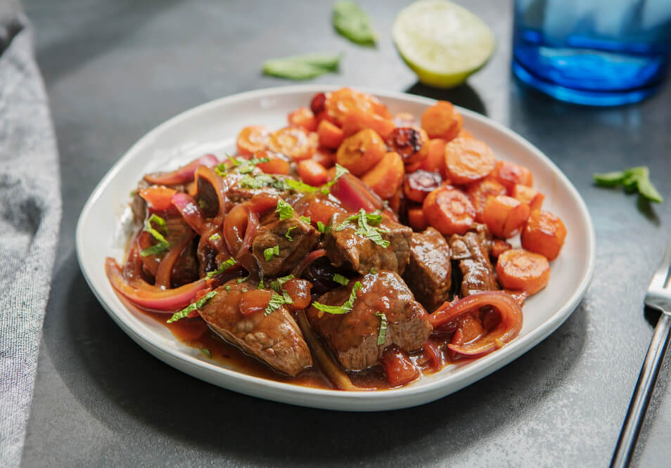 Vietnamese Braised Grass-Fed Beef with Roasted Carrots